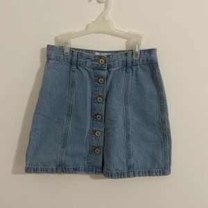 button up jean skirt